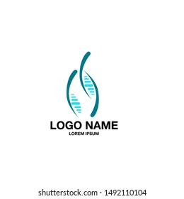 abstract or DNA logo icon for medic and health company