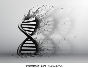 Abstract DNA molecule, science background. Vector graphic