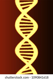 Abstract DNA molecule, science background. Vector graphic