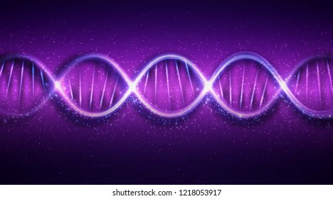 Abstract DNA molecule, science background. Vector graphic