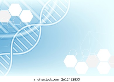 Abstract DNA molecule Scientific and technological background, science and medical concept, Vector illustration