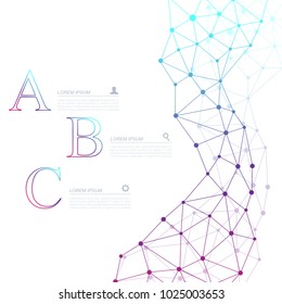 Abstract dna molecule vector business infographic. Medical chemistry infographic design. Scientific business template with options for brochure, diagram, workflow, timeline, web design