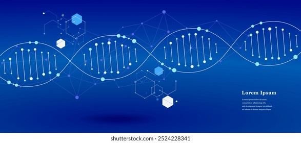 abstrakte DNA-Moleküle. wissenschaftlich-geometrische Textur Hintergrund. Gentechnik. medizinisches und gesundheitspolitisches Konzept.