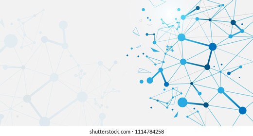 Abstract DNA molecules structure. Science and technology background