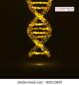 Abstract DNA. Neon molecular structure. Vector illustration. Eps 10 