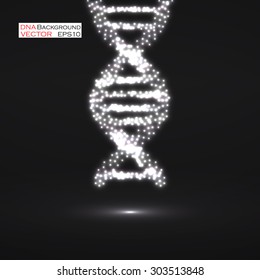 Abstract DNA. Neon molecular structure. Vector illustration. Eps 10 