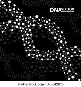 Abstract DNA spiral, molecule structure. Vector illustration. Eps 10
