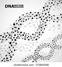 Abstract DNA Spiral, Molecule Structure. Vector Illustration. Eps 10