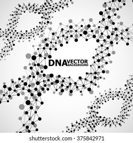 Abstract DNA spiral, molecule structure. Vector illustration. Eps 10