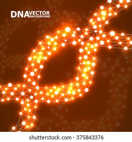 Abstract DNA spiral, molecule structure. Vector illustration. Eps 10