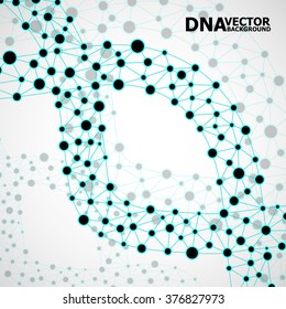 Abstract DNA spiral, molecule structure. Vector illustration. Eps 10
