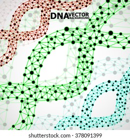 Abstract DNA spiral, molecule structure. Vector illustration. Eps 10