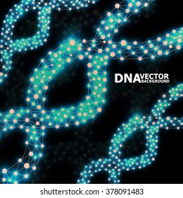 Abstract DNA spiral, molecule structure. Vector illustration. Eps 10