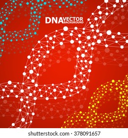 Abstract DNA spiral, molecule structure. Vector illustration. Eps 10