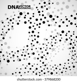 Abstract DNA spiral, molecule structure. Vector illustration. Eps 10