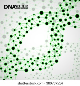 Abstract DNA spiral, molecule structure. Vector illustration. Eps 10