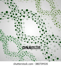 Abstract DNA spiral, molecule structure. Vector illustration. Eps 10
