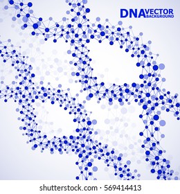 Abstract DNA spiral, molecule structure. Vector illustration. Eps 10