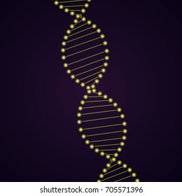 Abstract DNA strand symbol.