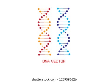 Abstract DNA strand symbol. Isolated on white background. Vector illustration  eps 10.