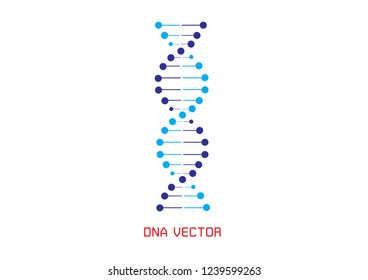 Abstract DNA strand symbol. Isolated on white background. Vector illustration, eps 10.