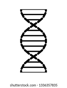Abstract DNA strand symbol. Isolated on white background. Vector concept illustration.