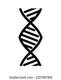 Abstract DNA strand symbol. Isolated on white background. Vector concept illustration.