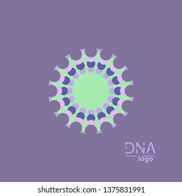 Abstract DNA strand symbol. Isolated on white background. Vector illustration, eps 8.