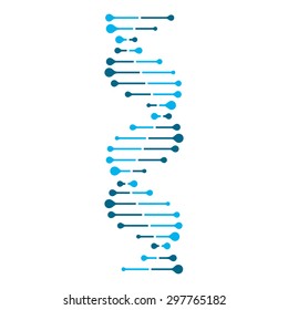 Abstract DNA strand symbol. Isolated on white background. Vector illustration, eps 8. - Shutterstock ID 297765182