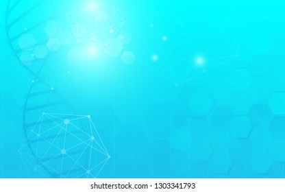 Abstract DNA structure with Medical and science concept background