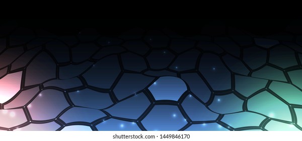 Abstract DNA technology. Science medical concept. Futuristic background.  Wireframe molecules structure
