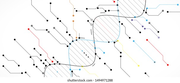 Abstract DNA technology. Science medical concept. Futuristic background.  Wireframe molecules structure