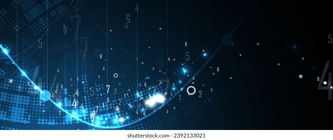 Abstract DNA technology. Science medical concept. Futuristic background.  Wireframe molecules structure. Handmade Vector.