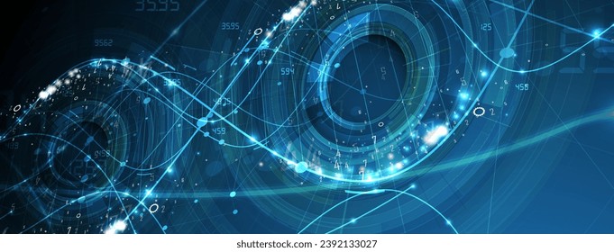 Abstract DNA technology. Science medical concept. Futuristic background.  Wireframe molecules structure. Handmade Vector.