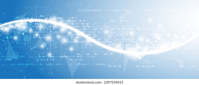Abstract DNA technology. Science medical concept. Futuristic background.  Wireframe molecules structure. Handmade Vector.