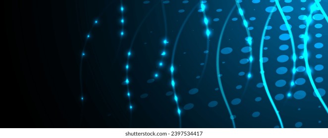 Abstract DNA technology. Science medical concept. Futuristic background.  Wireframe molecules structure. Handmade Vector.