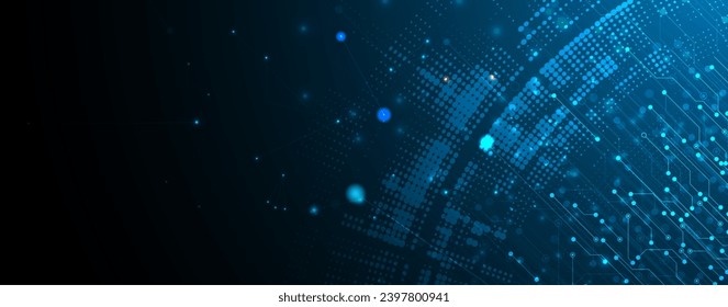 Abstract DNA technology. Science medical concept. Futuristic background.  Wireframe molecules structure. Handmade Vector.