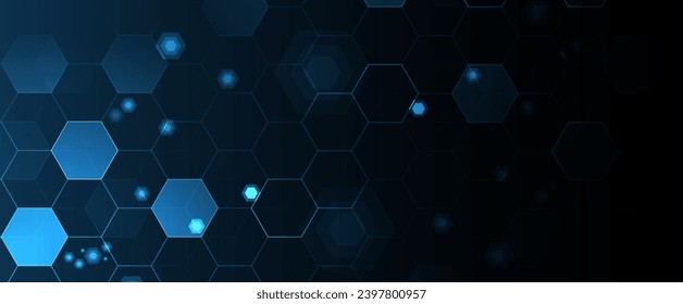 Abstract DNA technology. Science medical concept. Futuristic background.  Wireframe molecules structure. Handmade Vector.