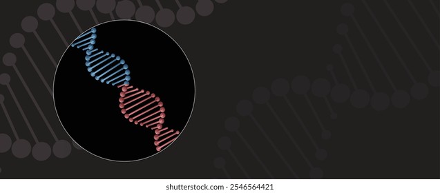 Abstract DNA technology. Science medical concept. Futuristic background.  Wireframe molecules structure