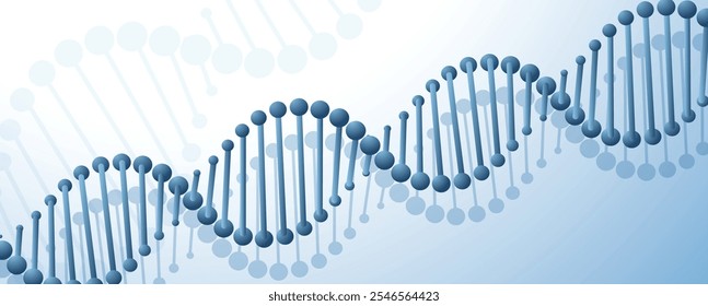 Abstract DNA technology. Science medical concept. Futuristic background.  Wireframe molecules structure