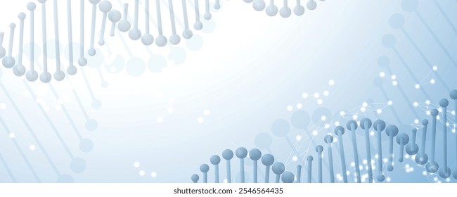 Abstract DNA technology. Science medical concept. Futuristic background.  Wireframe molecules structure