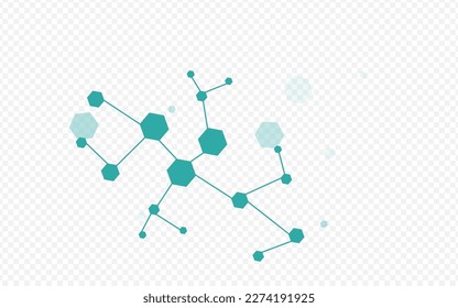 Abstract Dna Vector Transparent Background. Chemistry Science Texture. Modern Chemical Structure Technology Backdrop. Scientific Template.