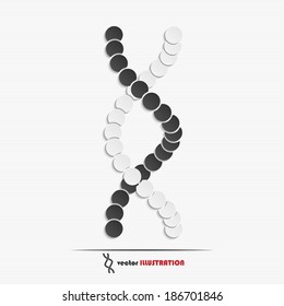 Abstract DNA web icon for your design