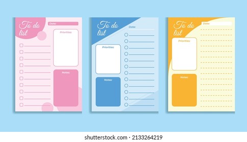 Abstract to do list template, abstract planner template