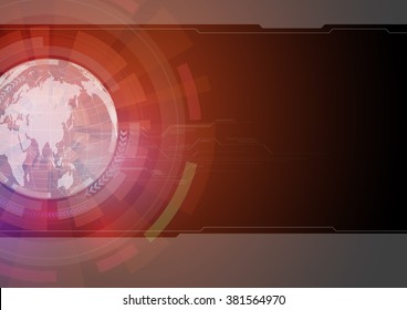 abstract document template, worldwide business image, vector illustration