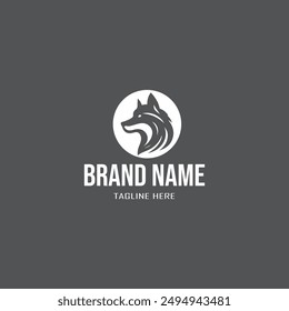 abstract dog business logo design