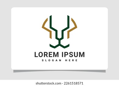 Inspiración de diseño de plantillas de logotipo de perros o gatos abstractos