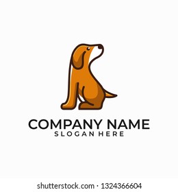Abstract Dog Design Idea illustration vector template. Suitable for Creative Industry, Multimedia, entertainment, Educations, Shop, and any related business