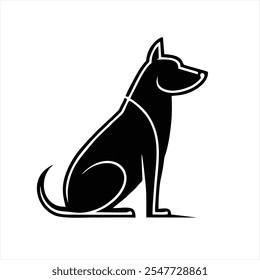 Abstract dog design for modern businesses.
