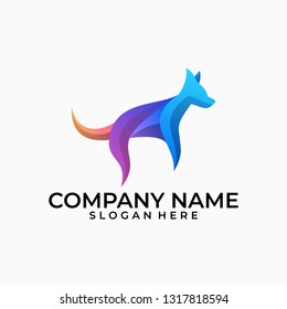 Abstract Dog illustration vector template. Suitable for Creative Industry, Multimedia, entertainment, Educations, Shop, and any related business